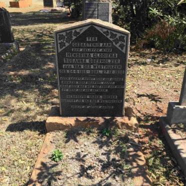 OBERHOLZER Hendrina Glodina Susanna nee VAN DER WESTHUIZEN 1915-1935