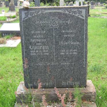 PLESSIS I.H., du 1871-1918 :: VUUREN Hermanus, van 1932-1948