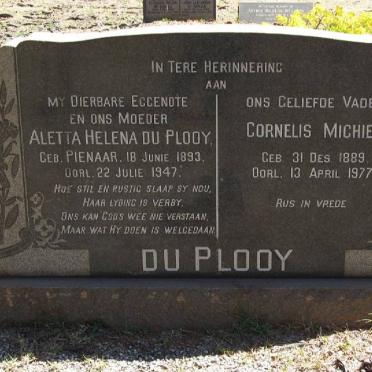 PLOOY Cornelis Michiel, du 1889-1977 &amp; Aletta Helena PIENAAR 1893-1947