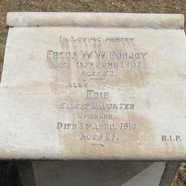 POBJOY Fred. W.W. -1907 :: POBJOY Edie -1920