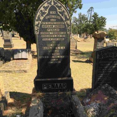 PIENAAR Adriaan Jacobus 1851-1927 &amp; Carolina C.E.J. ROUX 1856-1937