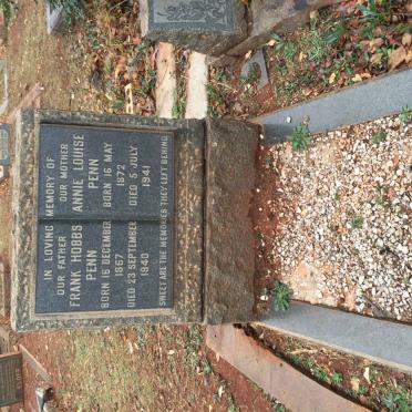 PENN Frank Hobbs 1867-1940 &amp; Annie Louise 1972-1941