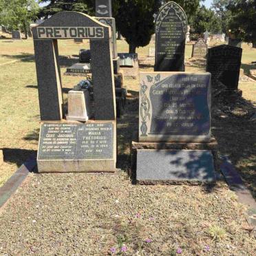 PRETORIUS Gert Jacobus 1864-1940 &amp; Maria 1876-1964 :: PRETORIUS Gert Jacobus 1931-1952