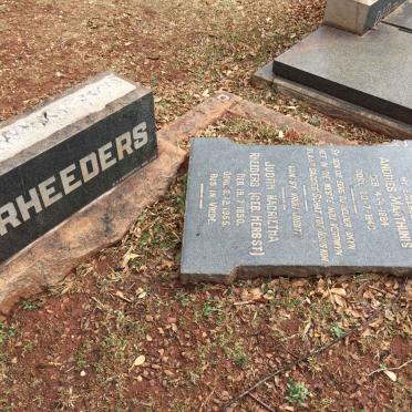 RHEEDERS Andries Marthinus 1884-1940 &amp; Judith Magrietha HERBST 1890-1955