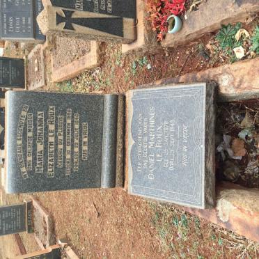ROUX Daniel Marthinus, le 1878-1949 &amp; Maria Johanna Elizabeth DU PLESSIS 1886-1940