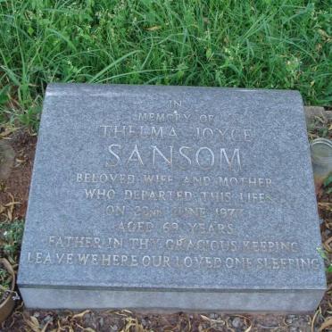 SANSOM Thelma Joyce -1977 :: MASSEY Drusilla -1921