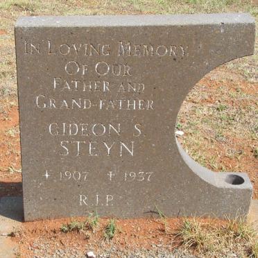 STEYN Gideon S. 1907-1937