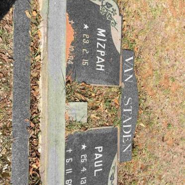 STADEN Paul, van 1913-1961 &amp; Mizpah 1915-1994