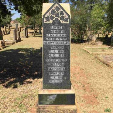 WARDEN Henry Douglas 1910-1994 &amp; Susanna Margrita 1919-2008