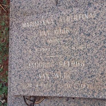 WIJK Magdalena Albertina, van nee WAHL 1904-1982 :: VAN WIJK Jacobus Petrus 1929-197?
