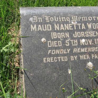 WOOLLEY Maud Nanetta nee JORSSEN -1918