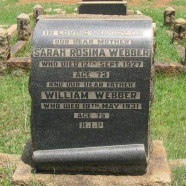 WEBBER William -1931 &amp; Sarah Rosina -1927