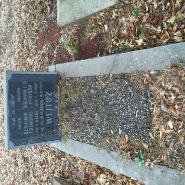 WEITSZ Benjamin Francois 1885-1918 &amp; Susanna E.S. STRYDOM 1887-1967