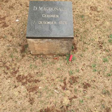 MACDONALD D. 1876-1896