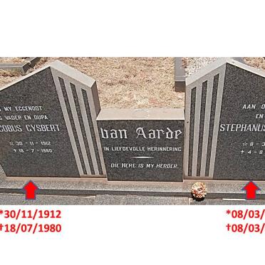 AARDE Jacobus Gysbert, van 1912-1980 &amp; Stephanus Johannes 1923-2004