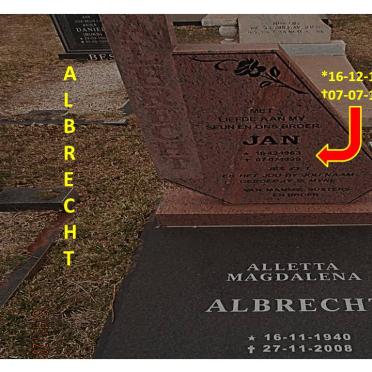 ALBRECHT Alletta Magdalena 1940-2008 :: ALBRECHT Jan 1963-1996