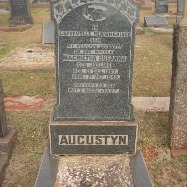 AUGUSTYN Magrietha Susanna nee JOSLING 1907-1949