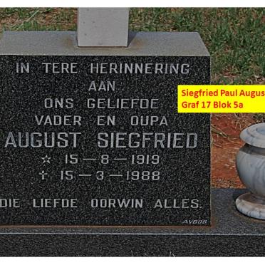 AUGUST Siegfried Paul 1919-1988