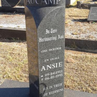 AUCAMP Martin 1900-1970 &amp; Ansie VAN SCHALKWYK 1911-1995