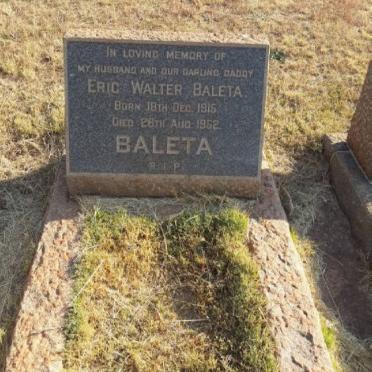 BALETA Eric Walter 1915-1952