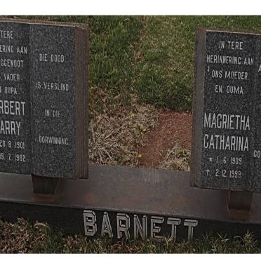 BARNETT Herbert Harry 1901-1982 &amp; Magrietha Catharina 1909-1999