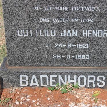 BADENHORST Gottlieb Jan Hendrik 1921-1983