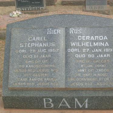BAM Carel Stephanus -1957 &amp; Gerarda Wilhelmina -1993