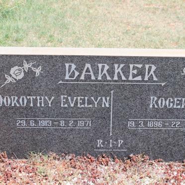 BARKER Roger 1896-1971 &amp; Dorothy Evelyn 1913-1971