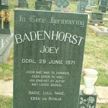 BADENHORST Joey -1971
