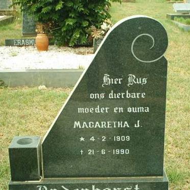 BADENHORST Magaretha J. 1909-1990