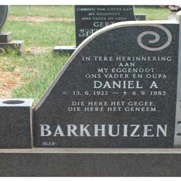 BARKHUIZEN Daniel A. 1922-1985