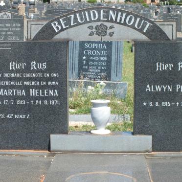 BEZUIDENHOUT Alwyn Petrus 1915-1987 &amp; Martha Helena 1919-1971