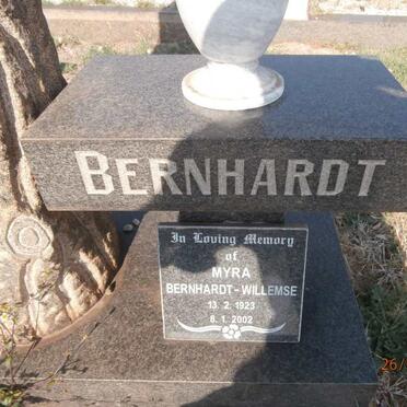 BERNHARDT Myra, nee WILLEMSE 1923-2002