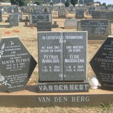 BERG Alwyn Petrus, van 1892-1977 &amp; Catharina Maria 1889-1982