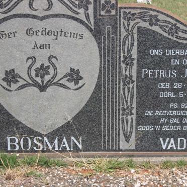 BOSMAN Petrus Johannes 1888-1971