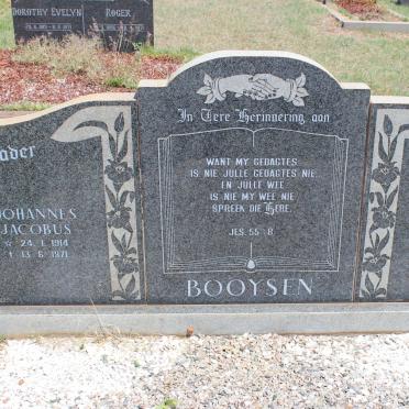 BOOYSEN Johannes Jacobus 1914-1971 &amp; Maria Jacoba 1924-2005