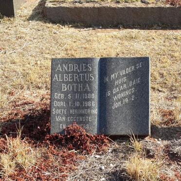 BOTHA Andries Albertus 1888-1966