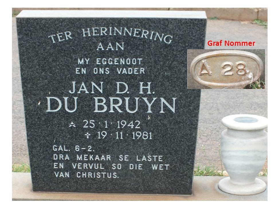 BRUYN Jan D.H., du 1942-1981