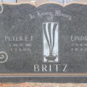 BRITZ Peter E.F. 1901-1975 &amp; Linda J. 1899-1976