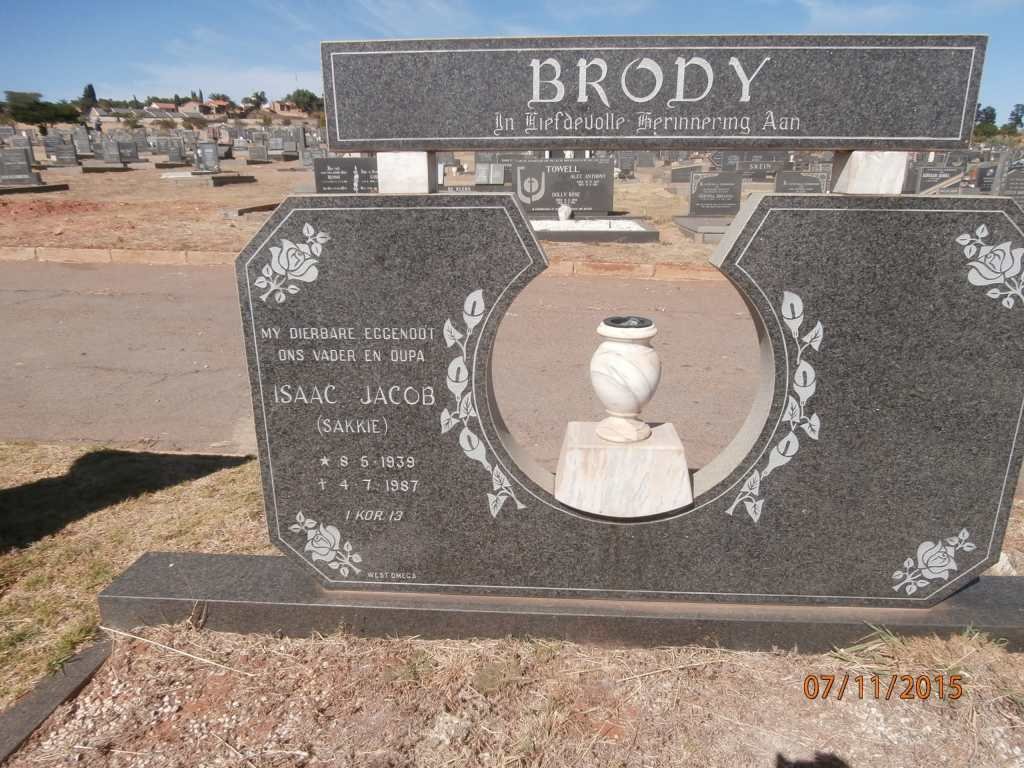 BRODY Isaac Jacob 1939-1987