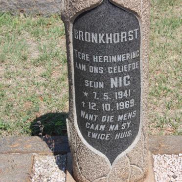 BRONKHORST Nic 1941-1969