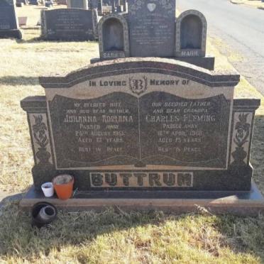 BUTTRUM Charles Fleming -19?? &amp; Johanna Adriana -1951