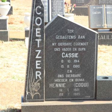 COETZER Cassie 1914-1980 Hennie COQUI 1921-1985