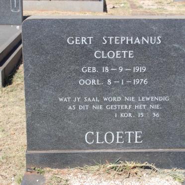 CLOETE Gert Stephanus 1919-1976