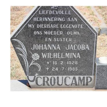 CROUCAMP Johanna Jacoba Wilhelmina 1928-1985