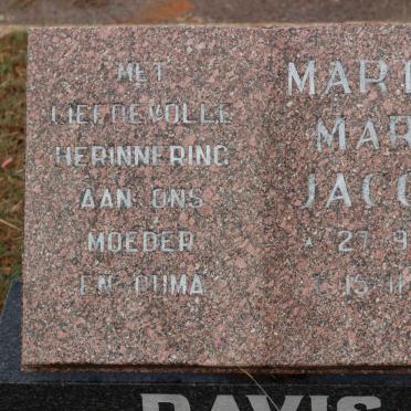 DAVIS Martha Maria Jacoba 1909-1985