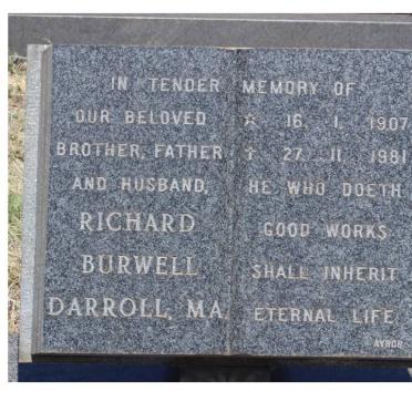 DARROLL Richard Burwell 1907-1981
