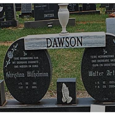 DAWSON Walter Arthur 1925-2004 &amp; Christina Wilhelmina 1911-1985