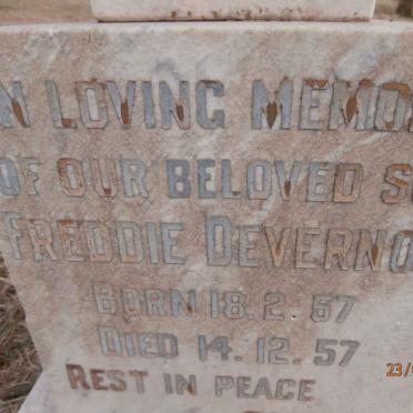 DEVERNON Freddie 1957-1957