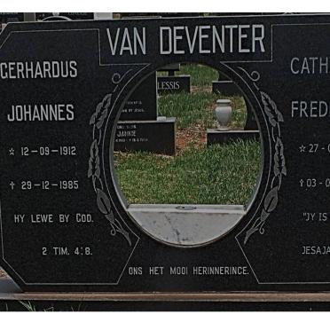 DEVENTER Gerhardus Johannes, van 1912-1985 &amp; Catharina Frederika 1918-2011